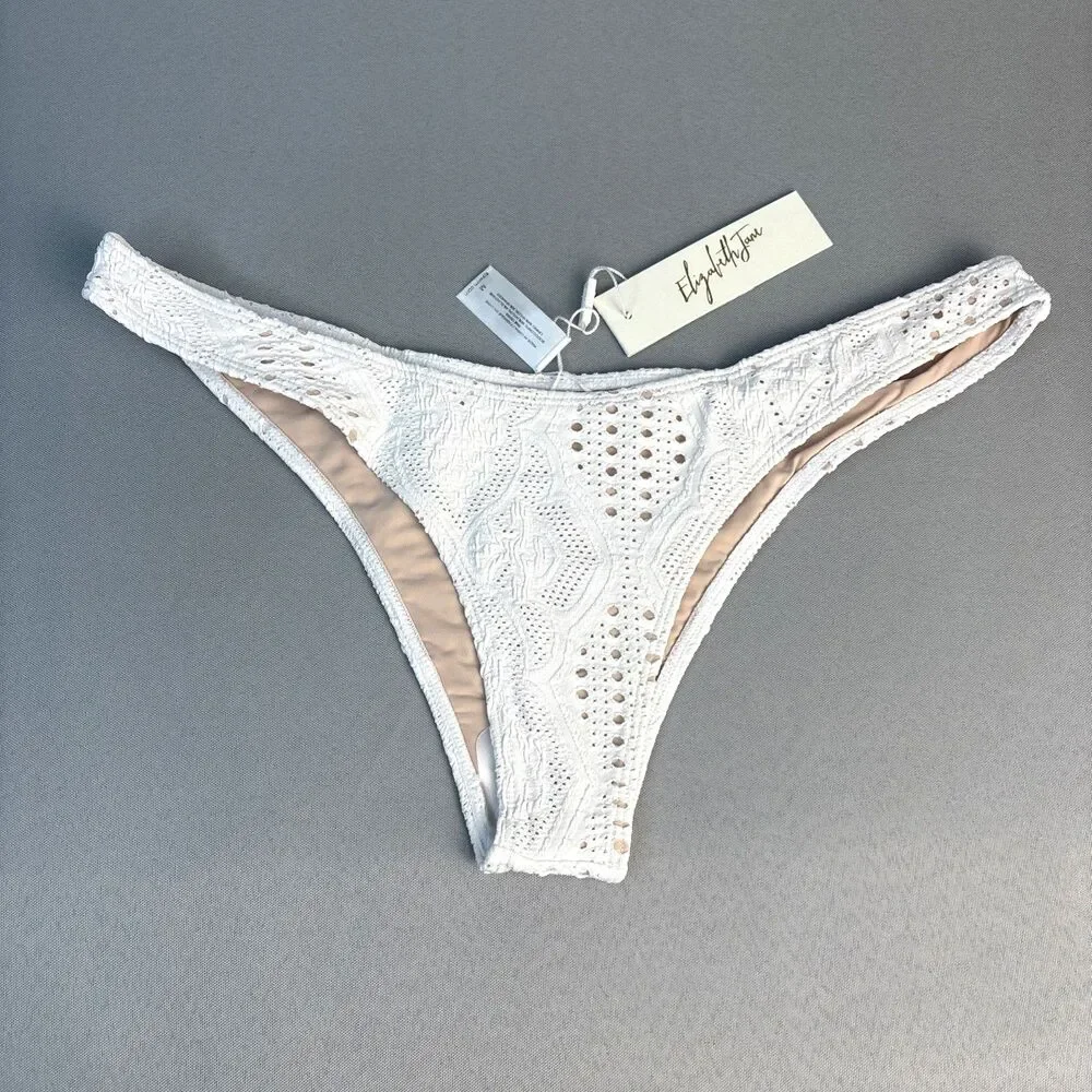 New S Bikini Mia Ruffle Sleeve Crop Top Skimpy or Full Bottom Lined Padded $188 - Picture 5 of 12